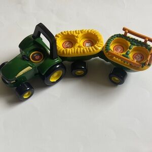 Tomy John Deere Green and Yellow Tractor Toy